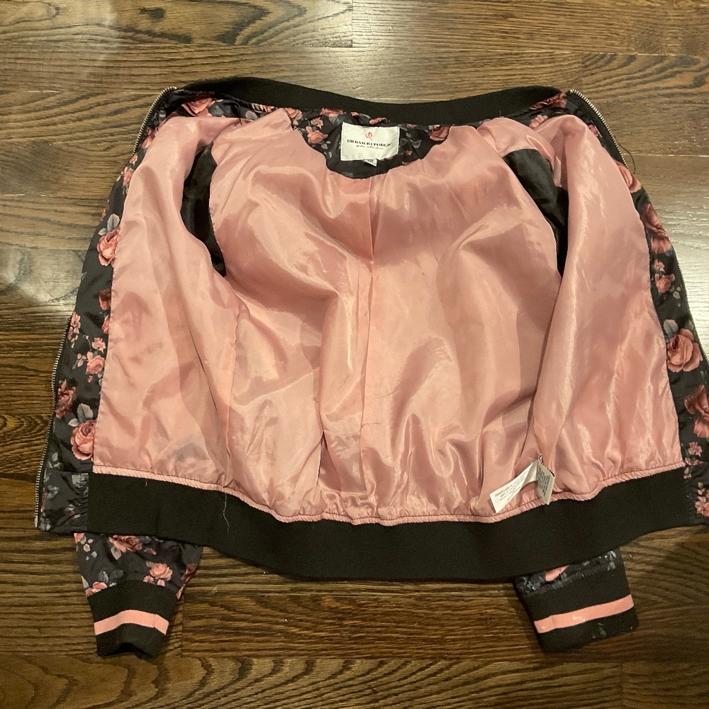Black floral jacket